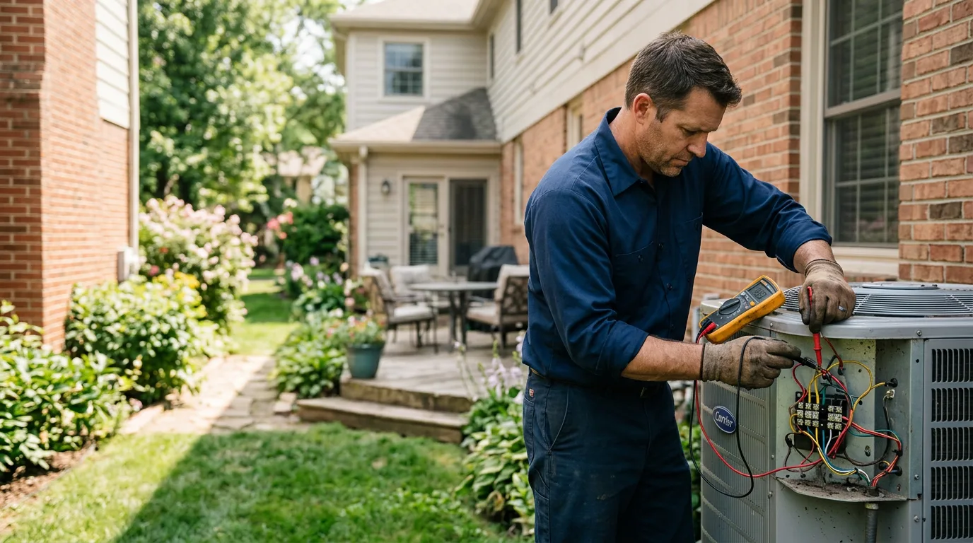 HVAC technician working near New Boston, IL
